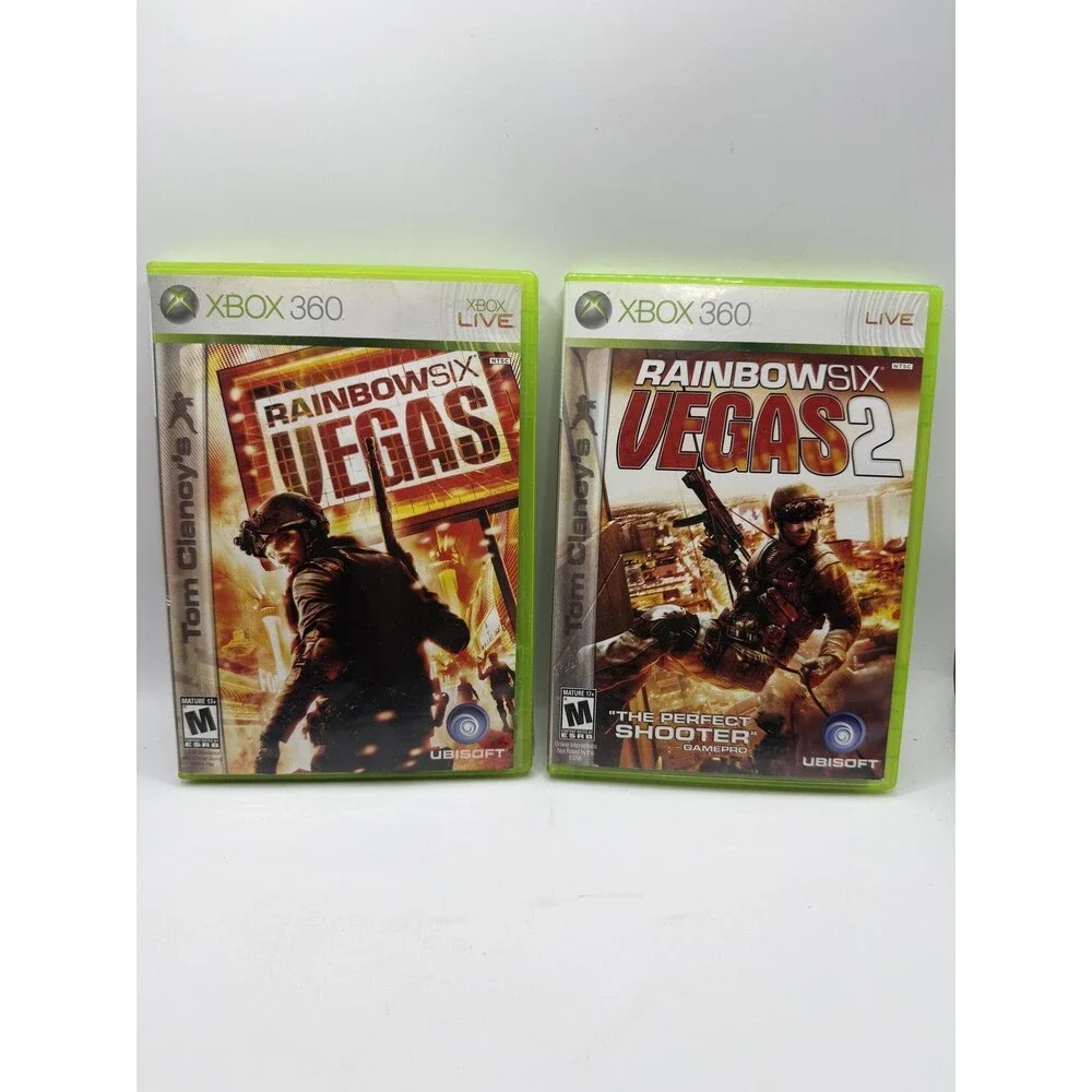Tom Clancy's Rainbow Six Vegas & Vegas 2 Xbox 360 Lot Tested M EXTRA disk